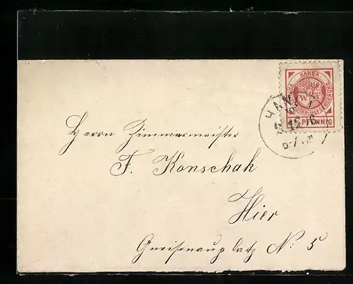 Briefumschlag Hansa Privatstadtbrief-Beförderung, Private Stadtpost