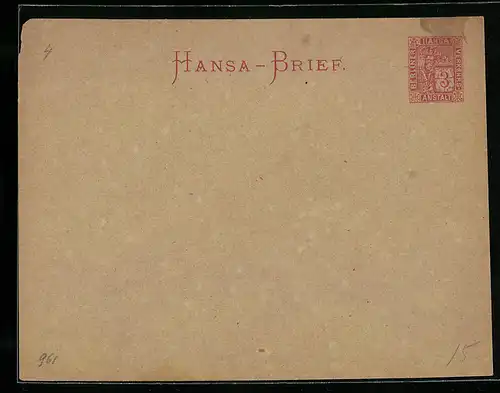 Briefumschlag Berlin, Hansa-Brief der Berliner Hansa Verkehrs-Anstalt, Private Stadtpost