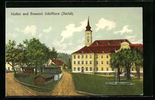 AK Schäftlarn i. Isartal, Kloster und Brauerei