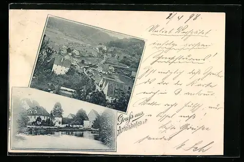 AK Artelshofen a. P., Totalansicht aus der Vogelschau