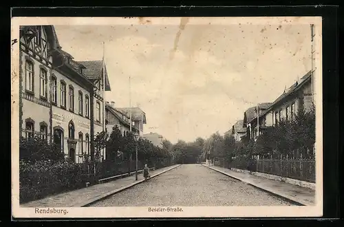 AK Rendsburg, Blick in die Beseler-Strasse