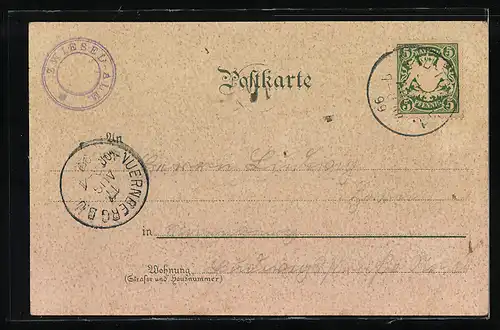Lithographie Kirchstein, Zwiesel-Alm, Benediktenwand, Almhütte