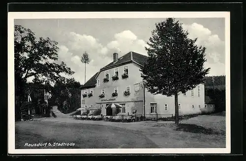 AK Rausdorf, Gasthaus Zum grünen Baum, Bes.: Paul Lunderstädt