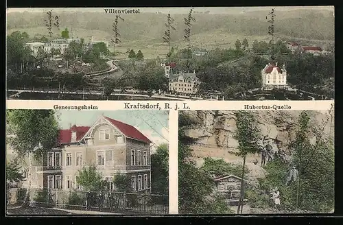 AK Kraftsdorf, Villenviertel, Genesungsheim, Hubertus-Quelle