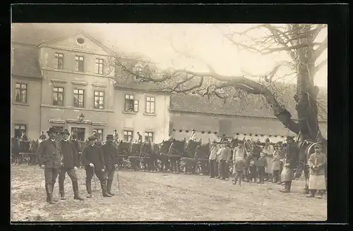 Foto-AK Vitzenburg /Unstrut, Jagdgesellschaft