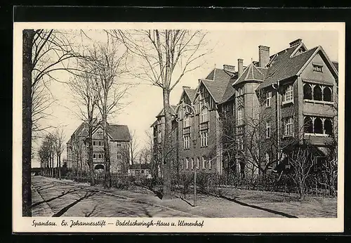 AK Berlin-Spandau, Ev. Johannesstift, Bodelschwingh-Haus und Ulmenhof