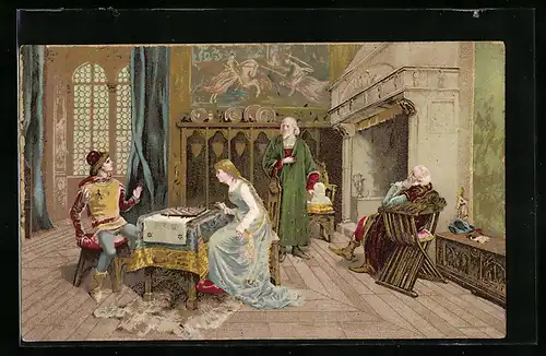 AK Schach, Edelmann spielt mit Prinzessin Schach