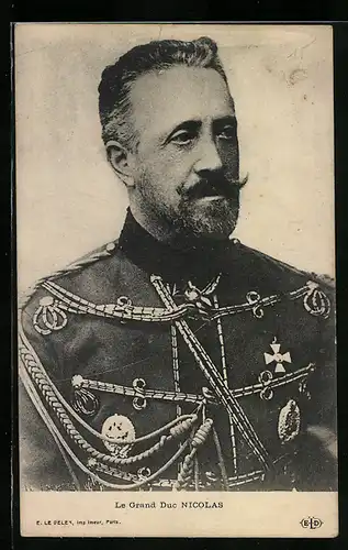 AK Le grand Duc Nicolas von Russland in Uniform mit Orden
