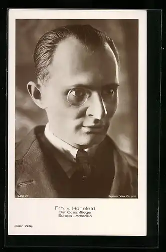 AK Frh. v. Hünefeld, Der Oceanflieger Europa-Amerika