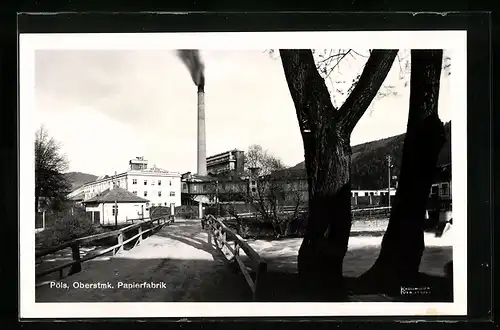 AK Pöls, Blick zur Papierfabrik