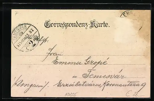 Lithographie Judenburg, Partie am Stadtturm erbaut 1449