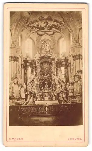 Fotografie S. Mauer, Coburg, Ansicht Staffelstein, der Altar der Wallfahrtskirche Vierzehnheiligen