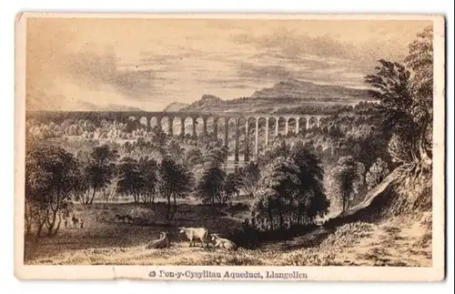 Fotografie unbekannter Fotograf, Ansicht Llangollen, Blick auf das Pon-y-Cysylltau Aqueduct