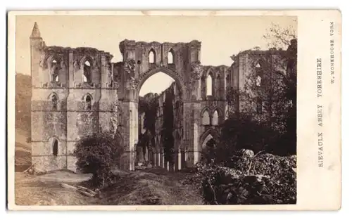 Fotografie W. Monkhouse, York, Ansicht Helmley, Ruine der Rievaux Abbey