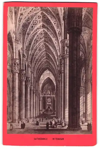 Fotografie unbekannter Fotograf, Ansicht Mailand, Innenansicht der Kathedrale mit Blick zum Altar