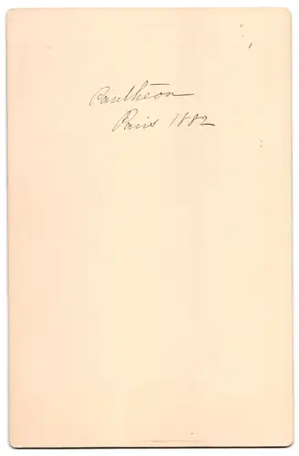 Fotografie unbekannter Fotograf, Ansicht Paris, Blick auf das Pantheon, 1882