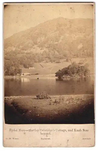 Fotografie G. W. Wilson, Aberdeen, Ansicht Rydal, Hartley Coleridge`s Cottage and Knab Scar beyond
