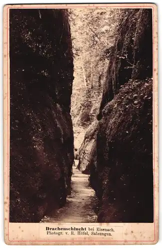 Fotografie R. Höfel, Salzungen, Ansicht Eisenach, Blick in die Drachenschlucht bei Eisenach