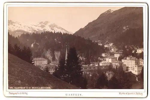 Fotografie Würthle & Spinnhirn, Salzburg, Ansicht Gastein, Blick nach der Stadt von der Schillerhöhe