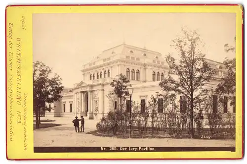 Fotografie Wiener Photog. Association, Ansicht Wien, Weltausstellung 1873, der Jury Pavillon