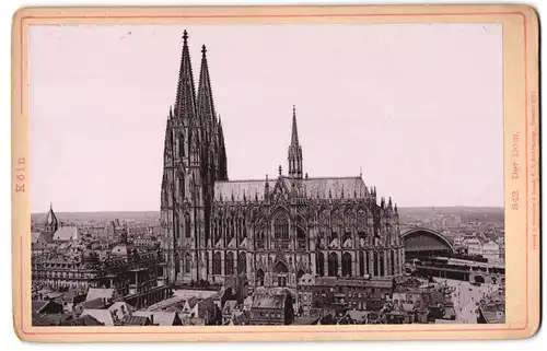 Fotografie Römmler & Jonas, Dresden, Ansicht Köln, Teilansicht der Stadt mit dem Dom und dem Bahnhof