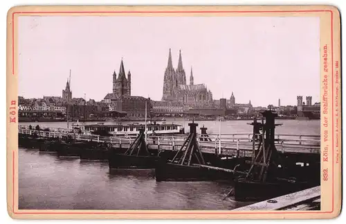 Fotografie Römmler & Jonas, Dresden, Ansicht Köln, Blick über die Schifferbrücke nach der Stadt