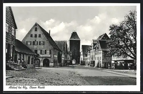 AK Altdorf b. Nbg., Oberer Markt, Tordurchfahrt, Ladengeschäft