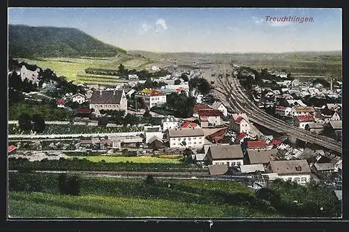 AK Treuchtlingen, Ortspartie aus der Vogelschau