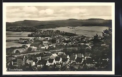 AK Treuchtlingen, Ortsansicht aus der Vogelschau