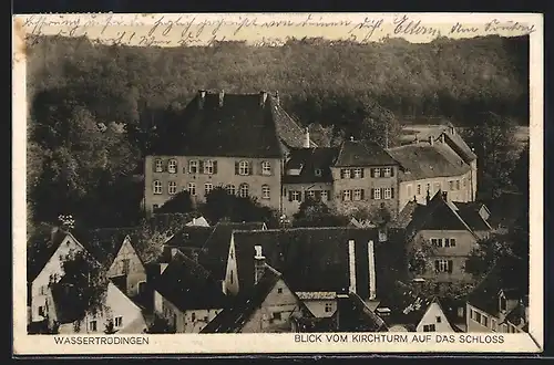 AK Wassertrüdingen, Blick vom Kirchturm auf das Schloss