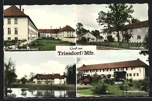 AK Triesdorf /Mfr., Landwirtschaftliche Lehranstalt, Molkereischule, Landmaschinenschule