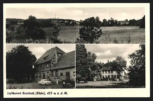 AK Rossbach /Rhön, Gasthof u. Pension Zum schwarzen Adler