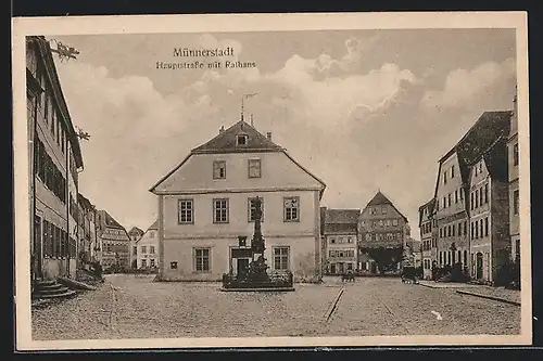 AK Münnerstadt, Rathaus in der Hauptstrasse