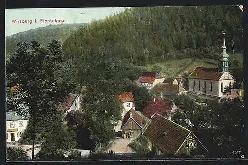 AK Wirsberg i. Fichtelgeb., Ortsansicht mit Kirche