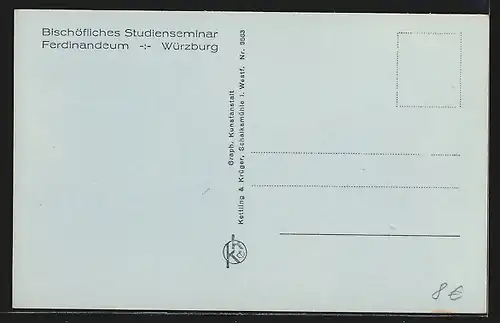 AK Würzburg, Bischöfliches Studienseminar Ferdinandeum, Küche