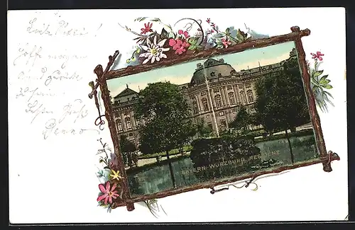 Passepartout-Lithographie Würzburg, Die Residenz