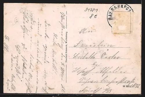 AK Weissenburg i. B., Kath. Kirche mit Stadtmauerpartie