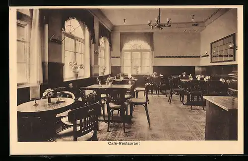 AK Schweinfurt a. M., Cafe-Restaurant, Bäckerei, Konditorei von Georg Schreier