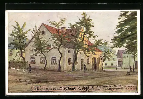 Künstler-AK Konnersreuth, am Haus der Therese Neumann