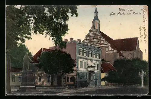 AK Wilsnack, Am Markt mit Kirche