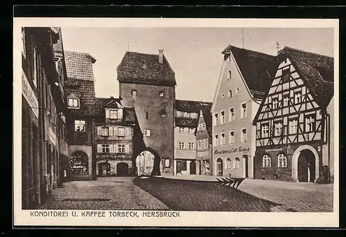 AK Hersbruck, Kondiorei u. Cafe Torbeck am Stadttor