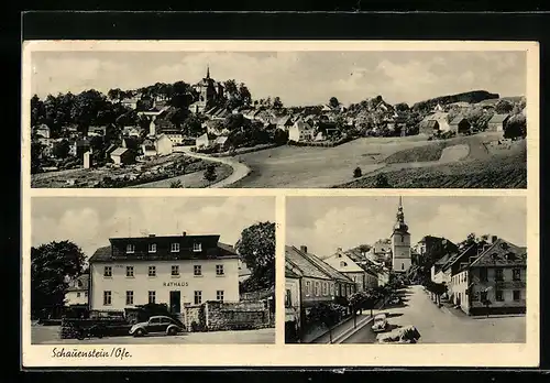 AK Schauenstein, Rathaus, Marktplatz und Ortsmotiv