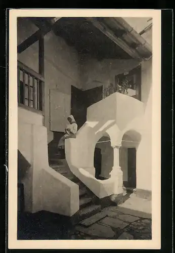 AK Krems, Kanzl-Hof mit Treppenaufgang