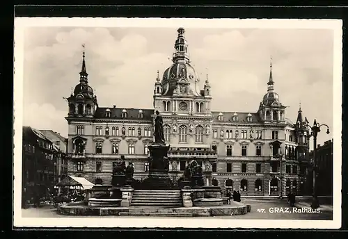 AK Graz, Blick auf das Rathaus