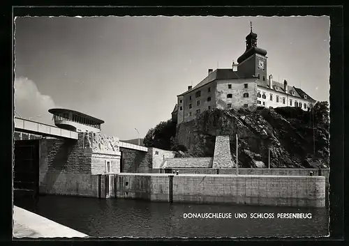 AK Persenbeug, Donauschleuse und Schloss