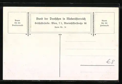 Künstler-AK Richard Assmann: Bund der Deutschen in Nieder-Österreich, Klosterneuburg