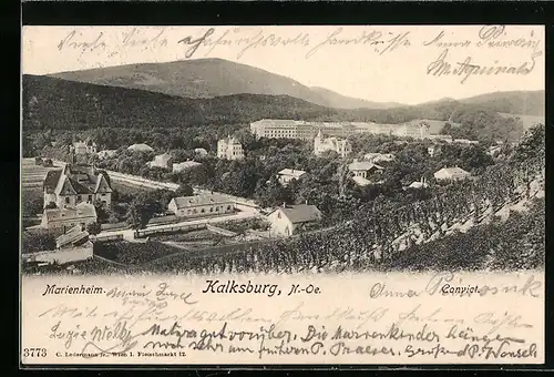 AK Kalksburg, Blick auf Marienheim und Convict