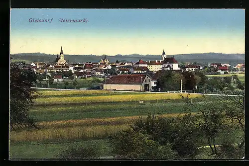 AK Gleisdorf /Steiermark, Ortsansicht mit Kirche