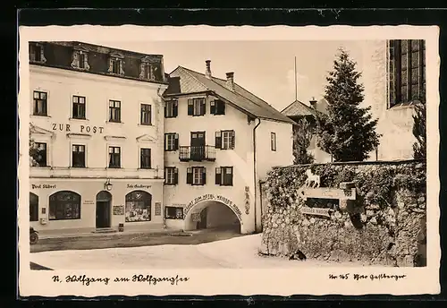 AK St. Wolfgang am Wolfgangsee, Hotels zur Post und zum weissen Rössl