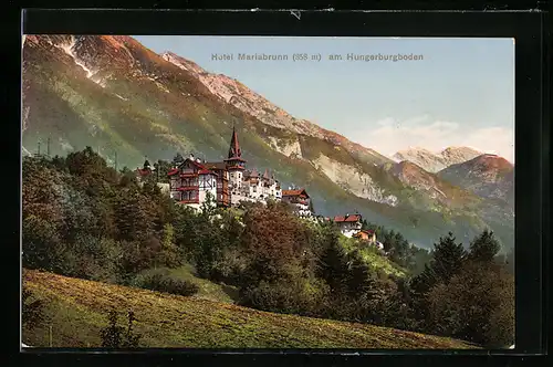 AK Innsbruck, Hungerburgboden, Hotel Mariabrunn